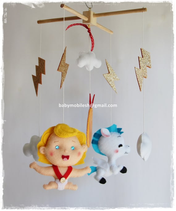 Baby Mobile Mit Dinosaurier Und Sternchen Aus Filz  Produktbild-Vorschau 4