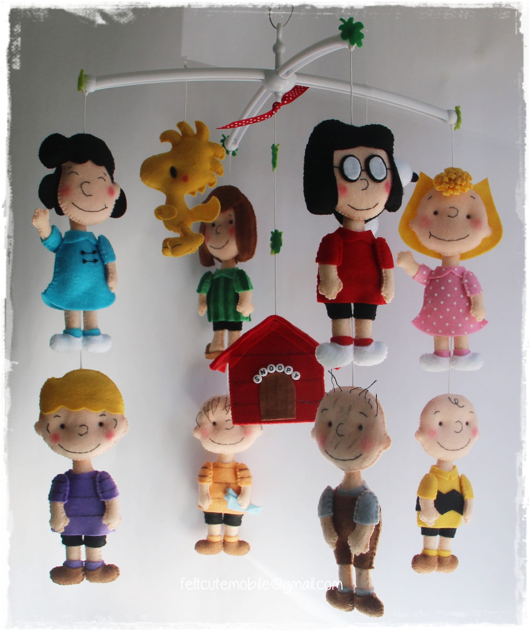 Big Peanuts Snoopy Nursery Decor Ceiling Vintage Crib Mobile Etsy