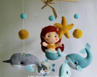 Mobile musical Carrousel dolphin plush Nursery Cot mobile jouet Lorelli 