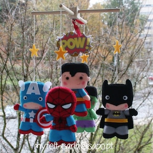 baby mobile super heroes my hero doll little brother super hero baby boy nursery decor movil para cuna cuna bebe, avenge happy anniversary