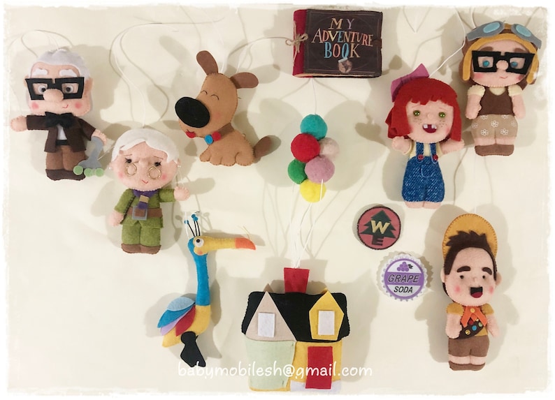 UP Babyornamenten Kinderkamerornamenten Geïnspireerd door Disney UP House Ballonnen Kinderkamerdecoratie Carl Ellie Kleurenballons Verjaardagscadeaus Douche afbeelding 1