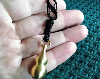 Brass Gourd Stash Capsule Keychains/3 sizes Small, Medium,Large》see all pictures for reference