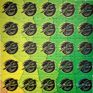 Blotter art/Phoenix Rising Visual Fiber multicolor choice 100-tab sheet 2.5 inch by 2.5 inch