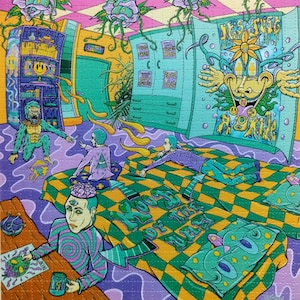 LE Droid25 blotter art/Mood of the Day 900-tab sheet 7.5 inch by 7.5 inch/Rare blotter!!!