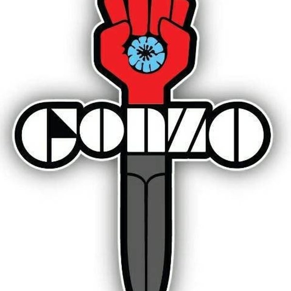 Dr. Gonzo sticker/two sizes 3inch & 5inch