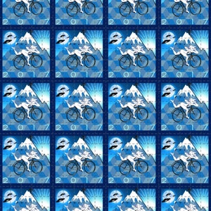 Blotter art/Albert Hofmann 1943 bike ride &quot;The Arrival&quot; double sided 500-tab sheet 7 inch by 8.5 inch