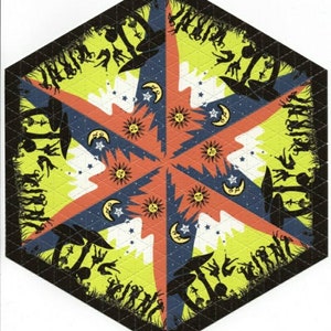 Blotter art/Albert Hoffman Mushroom Festival hexagonal 600-tab sheet 7 inch by 8 inch