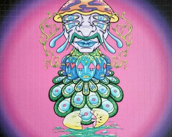 ブロッターアート 仏陀 オーム サイケデリック Psychedelic Blotter Art // ॐॐ BUDDHA XX ॐॐ // 500 Hits 21.5 Cm