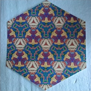 Blotter art/Van Gogh Kalidascope hexagonal 600-tab 7 inch by 8 inch