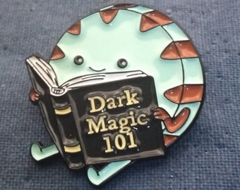 Adventure Time Dark Magic 101 with Peppermint Butler enamel pin 1.1 inch diameter