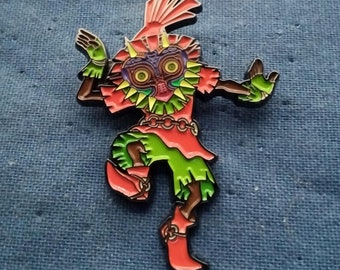 Dancing Skull Kid Majoras Mask enamel pin 1.2 inch by 1.8 inch