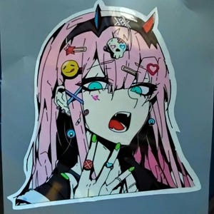 Anime Darling Kandi Girl Sticker (6.1 inch by 6.69 inch)