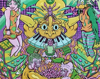LE Droid25 Blotter Art: 'Organ Player' 900-tab sheet (7.5 inch X 7.5 inch)