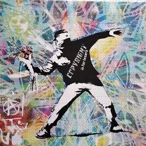 Blotter art/Banksy 400-tab sheet 7 inch by 7 inch/Rare blotter
