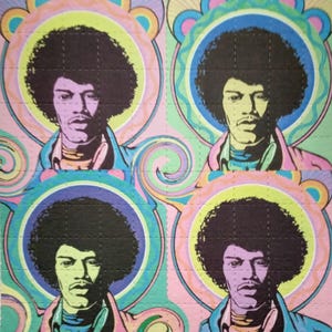 Blotter art/Hendrix 100-tab sheet 3.5 inch by 3.5 inch