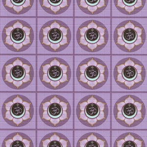 Blotter art/Purple Om Lotus Flower 500-tab sheet 7 inch by 8.5 inch