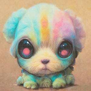 Blotter art/Adorable Alien Puppy Jum 400-tab sheet 7 inch by 7 inch
