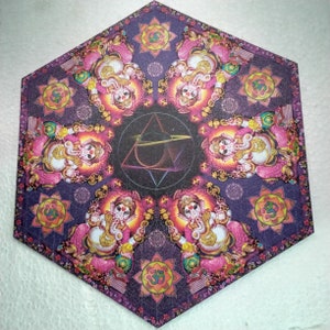 Blotter art/Ganesha Double Sided hexagonal 600-tab sheet 7 inch by 8 inch