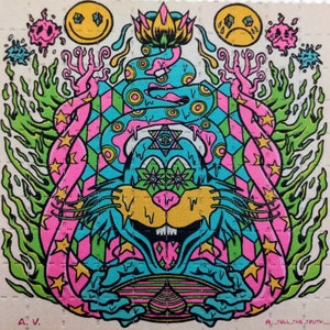 LE Droid25 blotter art/Melty Bunny 100-tab sheet 2.5 inch by 2.5 inch/Rare blotter!!!
