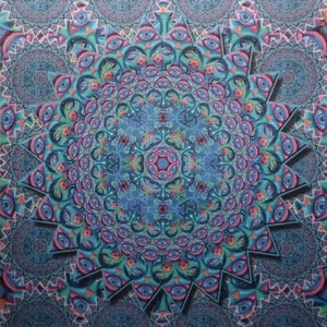 Blotter art/Psychedelic 3d Geometric Faces Double Sided 500-tab sheet 7 inch by 8.5 inch