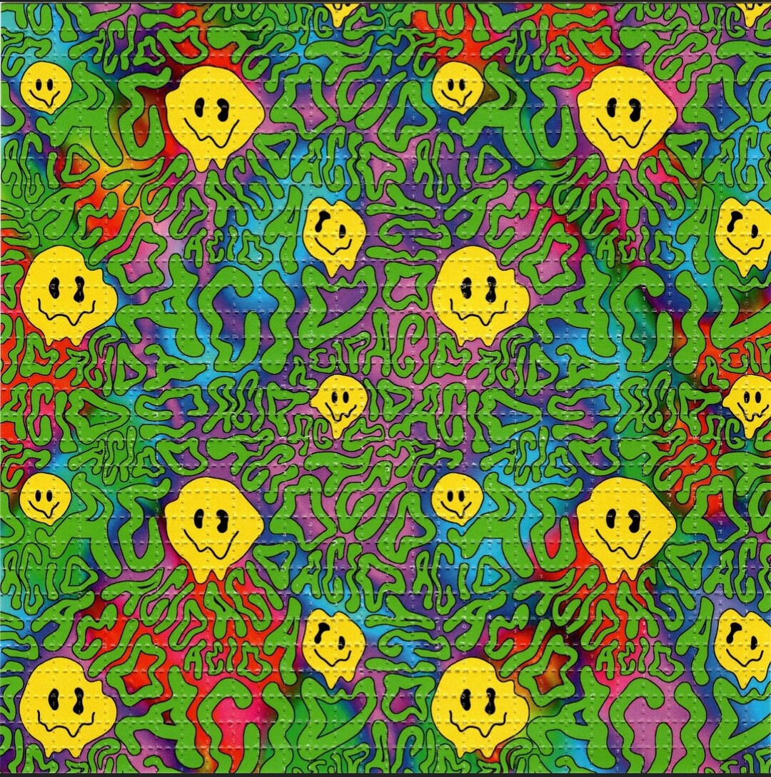 Blotter Art/melting Smiley Face Acid 900tab Sheet 7.5 Inch by Etsy