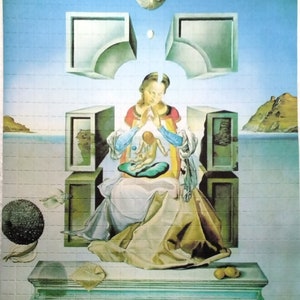 Blotter art/Salvador Dali The Madonna of Port Ligat by 500-tab sheet 7 inch by 8.5 inch