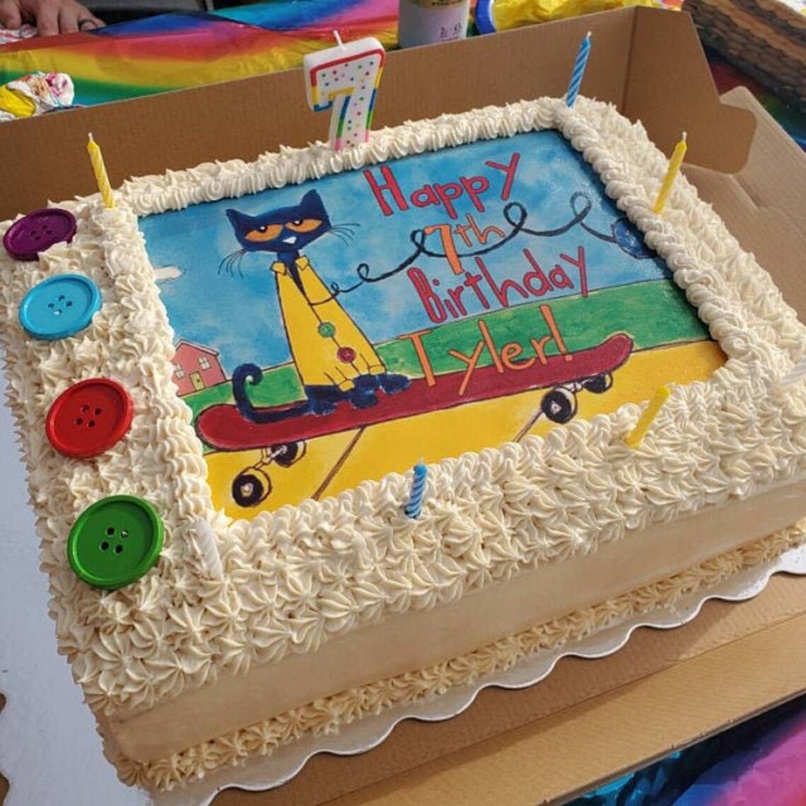 Pete the Cat Edible Image Cake Topper Pete the Cat Cake Etsy Australia