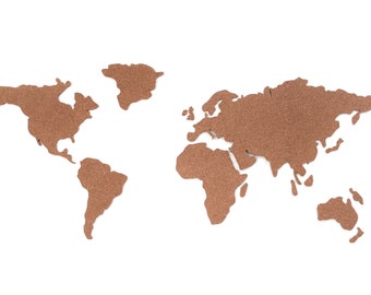 Puzzle en liège carte du monde