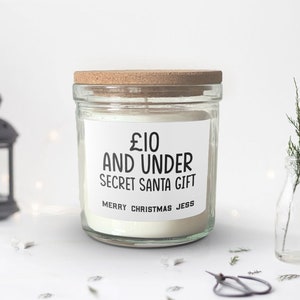 Personalised Secret Santa Gift Candle | Works Secret Santa Idea, Funny Gift