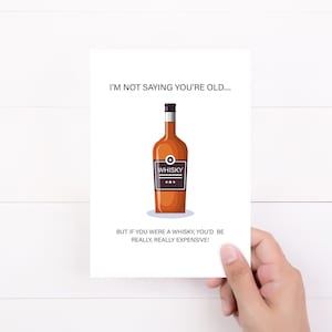 Whisky Birthday / Fathers Day Card | Joke Card, 40th, 50th, 60th, 70th ...