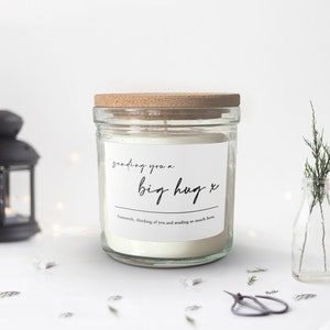 Sending You A Big Hug | Personalised Message Candle