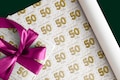 Personalised 50th Birthday Gold Balloon Wrapping Paper | Any Age, Foil Balloon, Daughter, Granddaughter, Friend