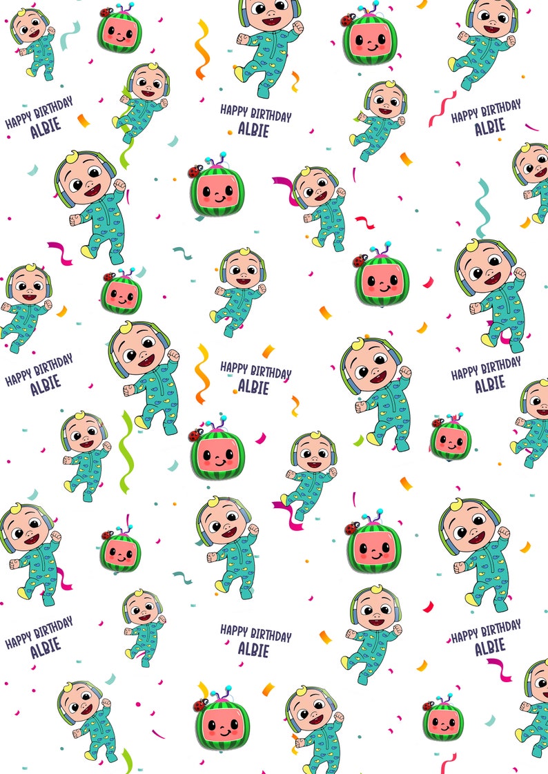 Birthday Wrapping Paper Custom Kids Gift Wrap Etsy