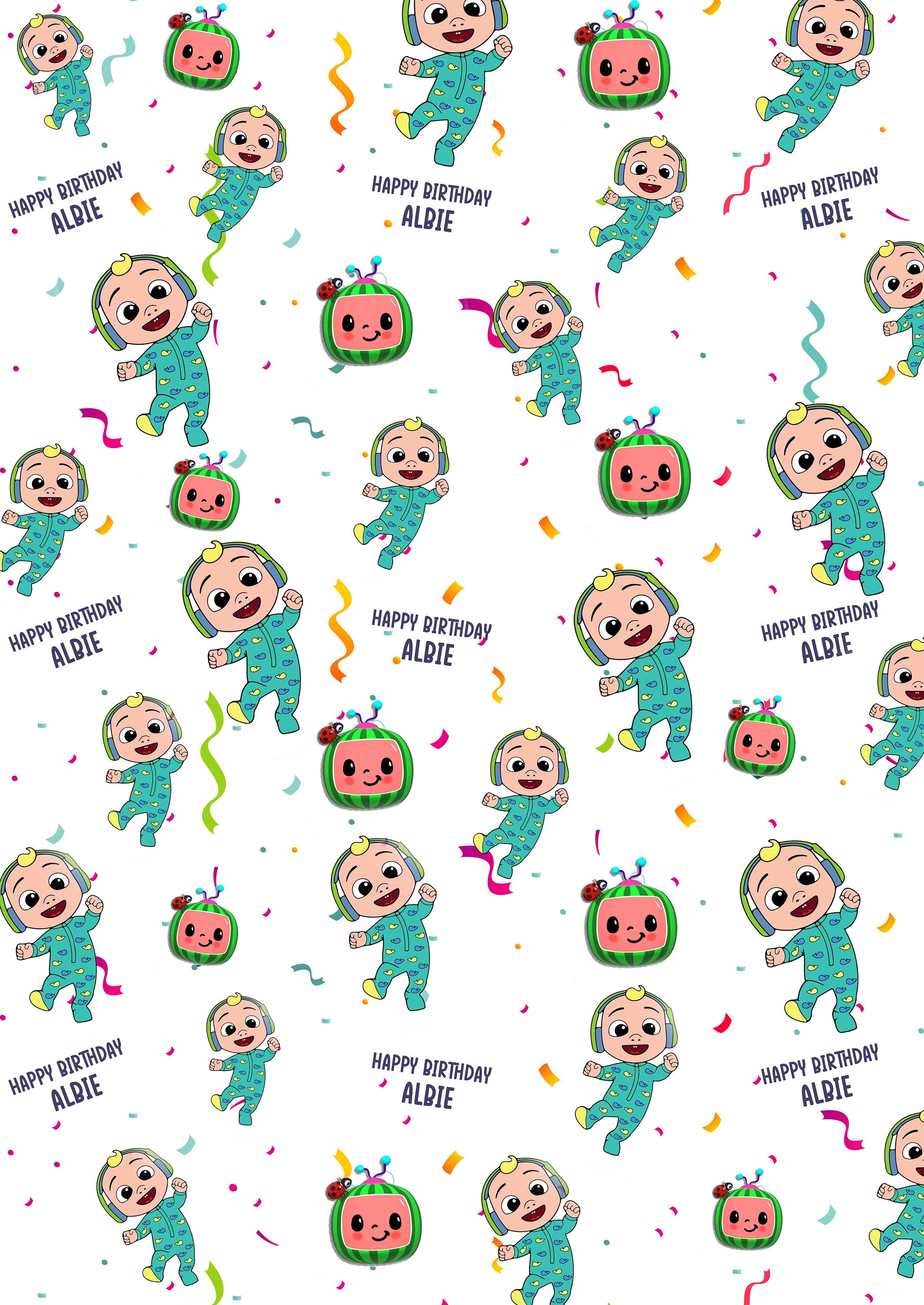 Birthday Wrapping Paper Custom Kids Gift Wrap Etsy UK