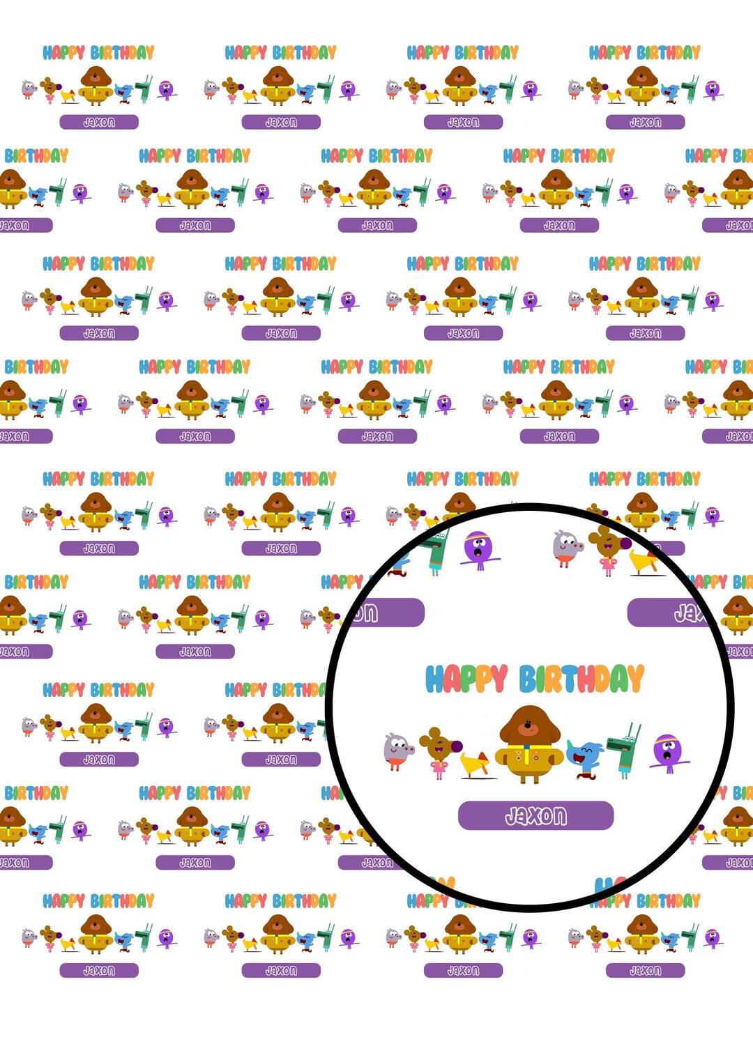 Hey Duggee Personalised Wrapping Paper Hey Duggee Gift Wrap Etsy UK