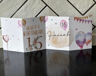 Girl In Butterfly Dress Personalise Age Granddaughter Birthday Card At - Foto 6