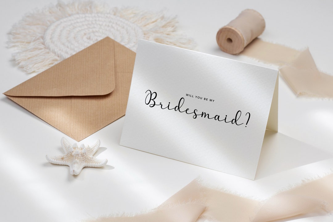 Will You Be My Wedding Proposal Card Bridesmaid, Maid of Honour, Chief
