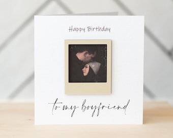 Happy Birthday To My Boyfriend Photo Frame Card | Personalised 3D Framed Photograph Card