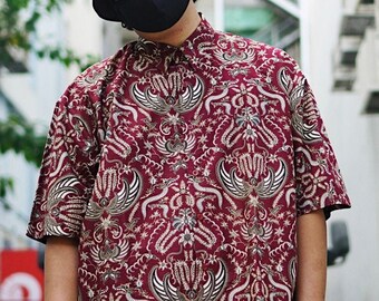 Batik Floral Shirt  Etsy