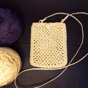 Crochet phone bag, Crossbody boho phone case.