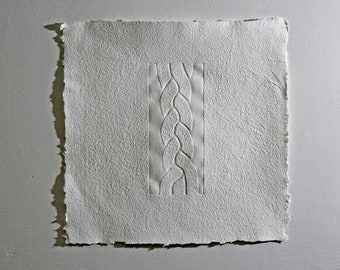 Braid letterpress print on handmade paper