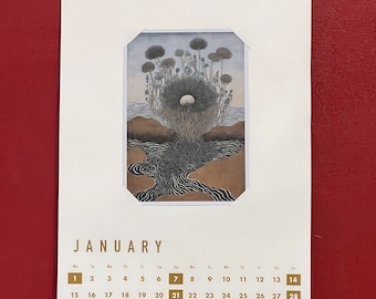 2024 A4 wall sci-fi illustrated postcard calendar