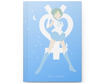 Notizbuch Merkur | Mattes Hardcover-Notizbuch für Sailor Moon Fans