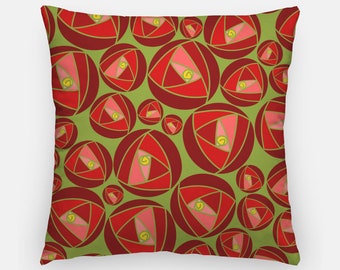 Charles Rennie Mackintosh Rose Artisan Pillow
