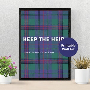 Scottish Slang Posters | Keep the heid | Scottish gift | Unframed wall art | Embrace the Quirkiness of the Scots | Modern Scottish Gifts