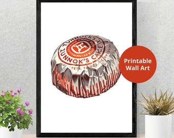 Digital Wall Art | Tunnocks Tea Cake | Downloadable Print | Kitchen Decor | Instant Download | Wall Art | Scottish Home Decor