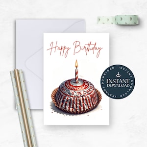 Alles Gute zum Geburtstag Karte | Geburtstagskarte zum Ausdrucken | Tunnocks Tee Kuchen Design | 5x7 Digitaler Download | Schottischer Geburtstag | Geburtstagsgeschenk