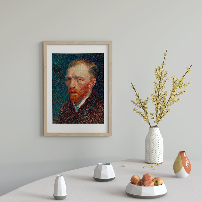 Puzzle Vincent Van Gogh Him Self Portrait Rectangle Wooden - Etsy