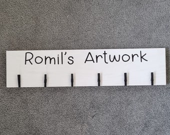 Personalized Kids Artwork Display Board – Children's Art Sign