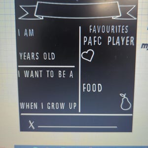 Customised Chalkboard